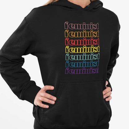 Sweat à capuche Féministe - Féminist Multicolor