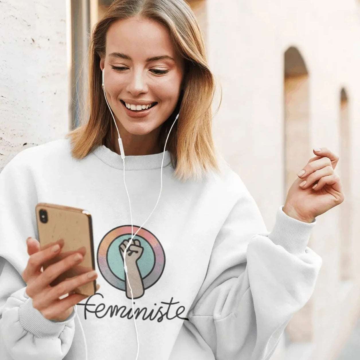 Sweat-Shirt Premium Féministe - Féministe Symbole LES COLLEUSES féministe