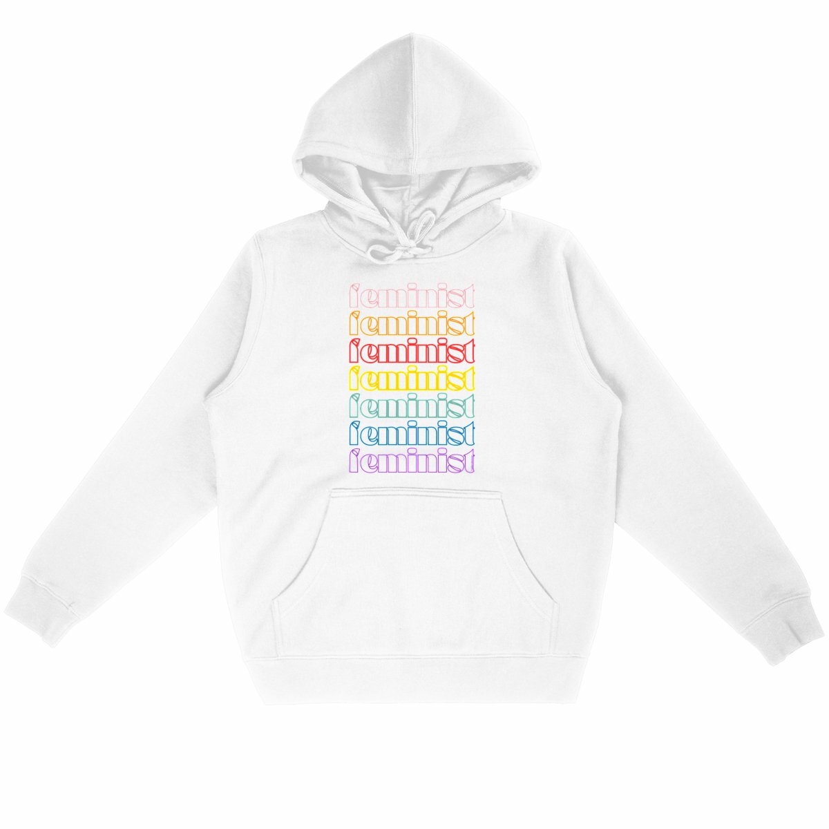 Sweat à capuche féministe - Féminist Multicolor