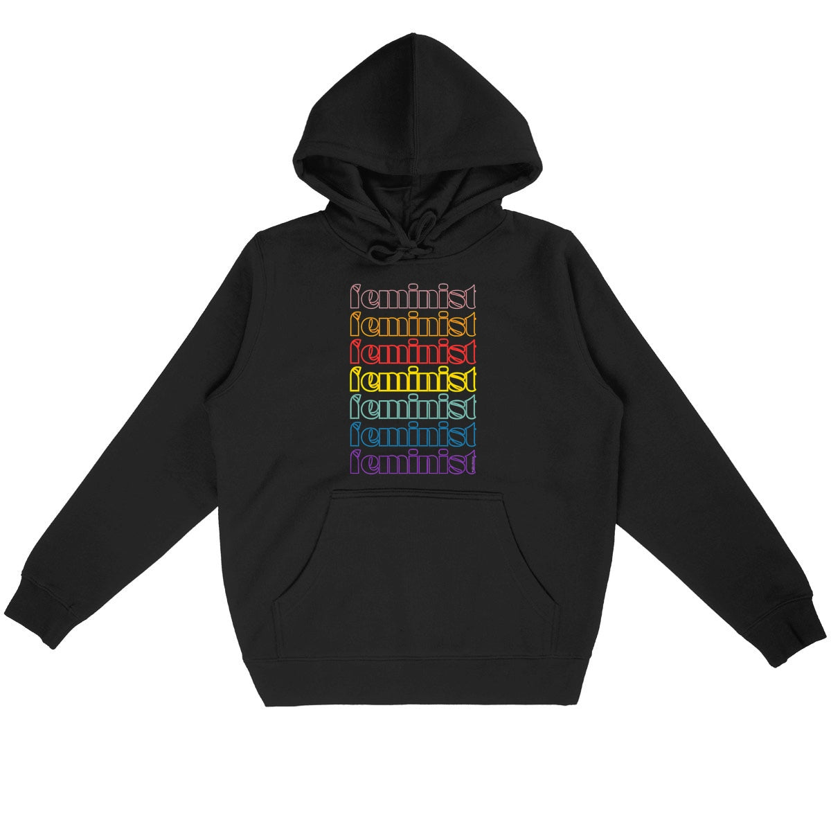 Sweat à capuche féministe - Féminist Multicolor