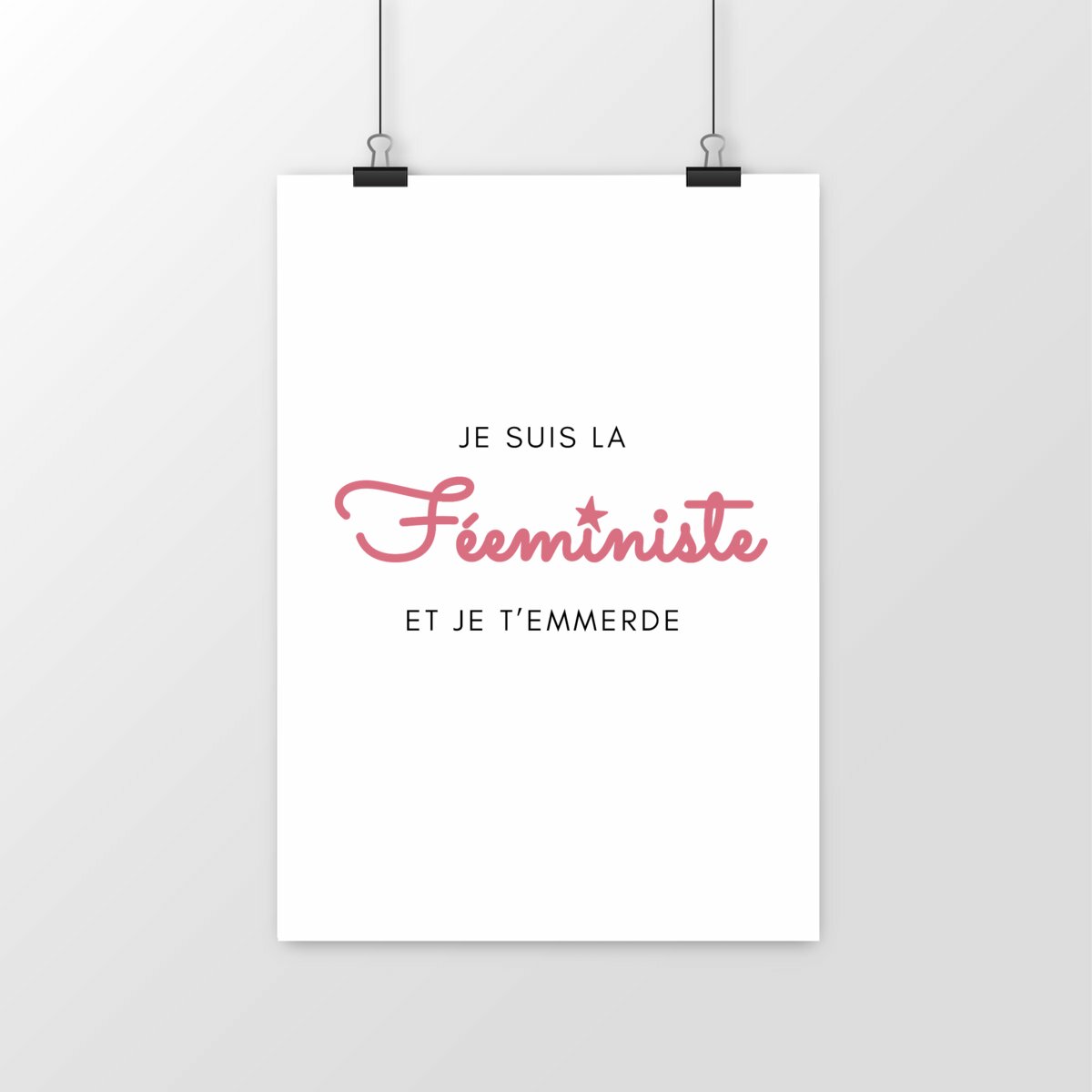 Affiche Classique en Papier Mat - Féeministe