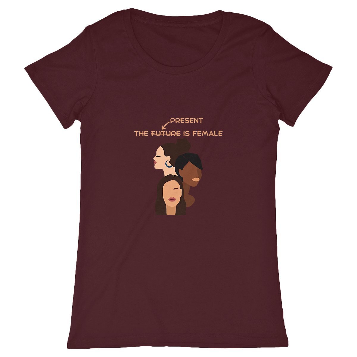 T-Shirt Féministe - The Present Is Female LES COLLEUSES féministe