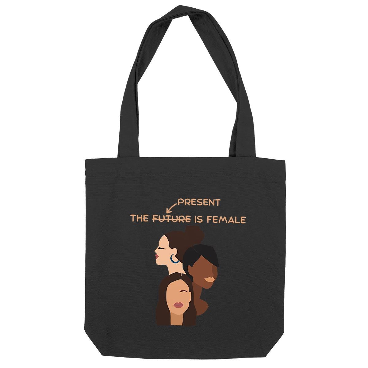 Tote bag Féministe - The Present Is Female LES COLLEUSES féministe